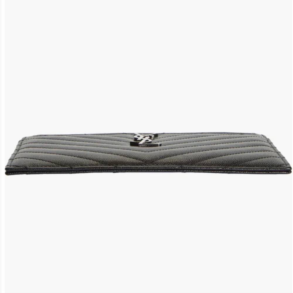 BRAND NEW! YSL CASSANDRE SAINT LAURENT MATELASSÉ ZIPPED POUCH IN GRAIN DE POUDRE - Picture 13 of 16